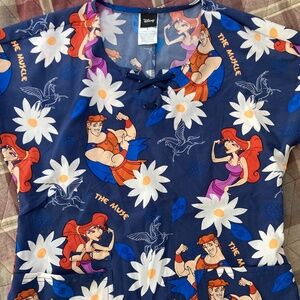 Disney Hercules scrub top